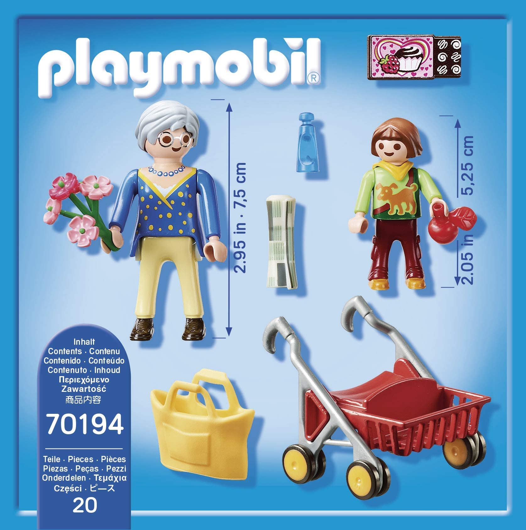 Amazon.com: Playmobil Grandma with Rollator 4 Years +, Colourful